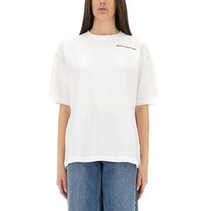 ASPESI Women's Cotton T-Shirt with Graphic Print Women WHITE T-Shirts & Tops